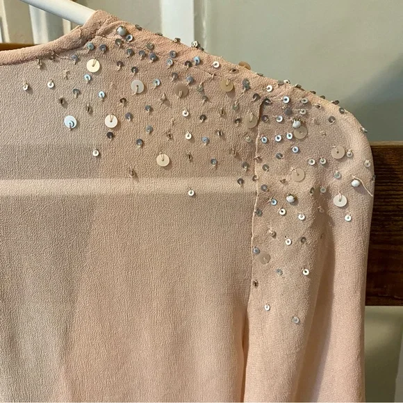 RARE Pura Vida pink sheer long sleeved top size XS - Picture 11 of 15